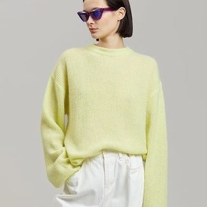 Frankie shop London flat sweater lime / bright yellow size medium